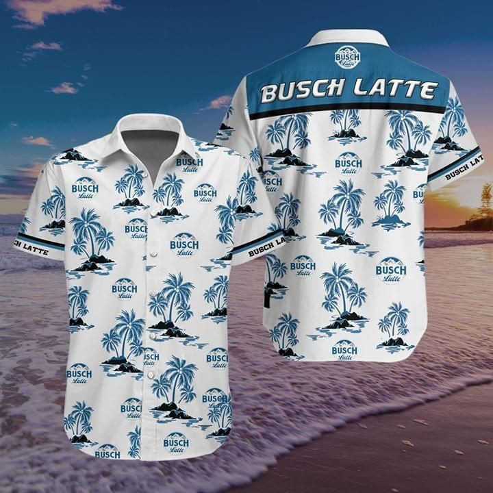 Busch Latte Beer Summer Beach Hawaiian Shirt