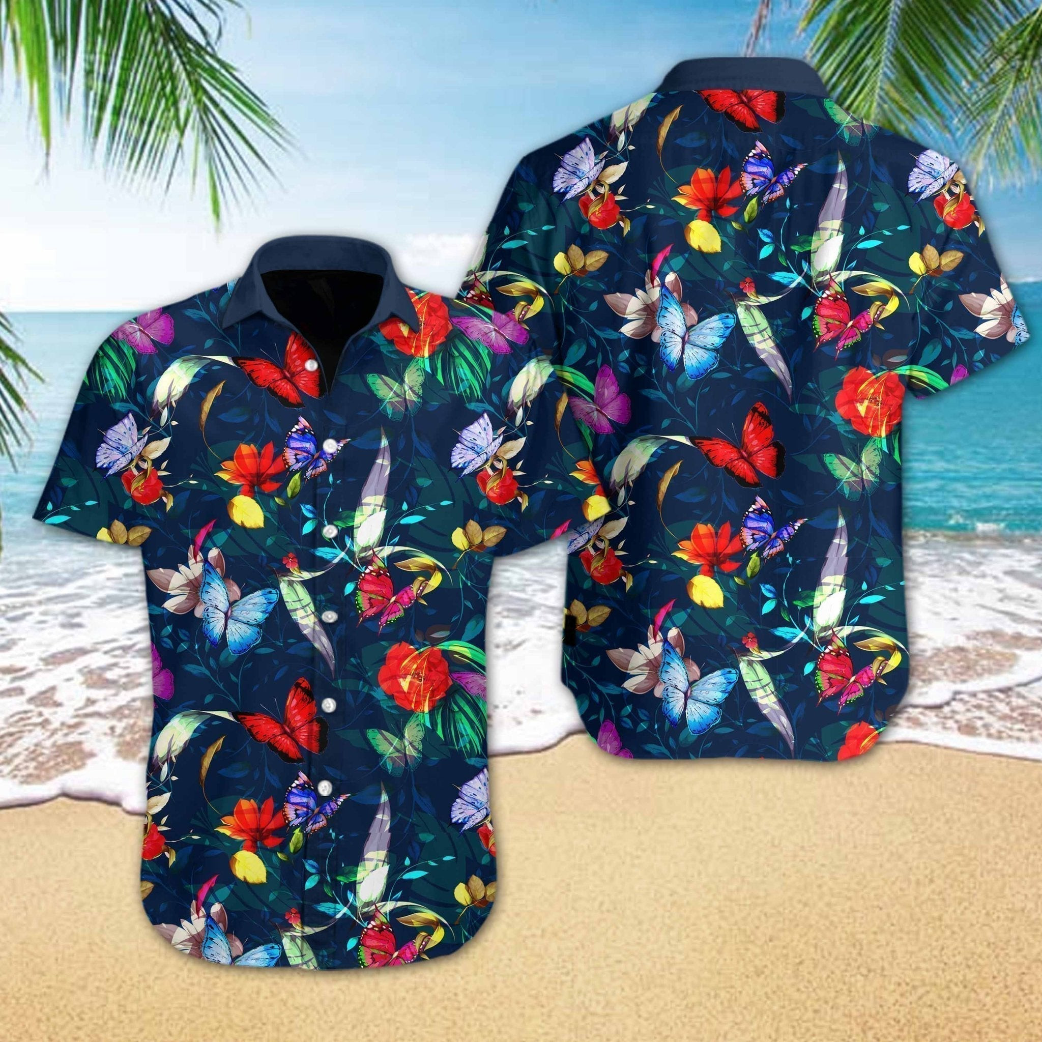 Butterly Flower Hawaiian Shirt