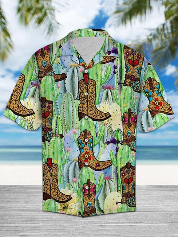 Cactus Boots Hawaiian Shirt