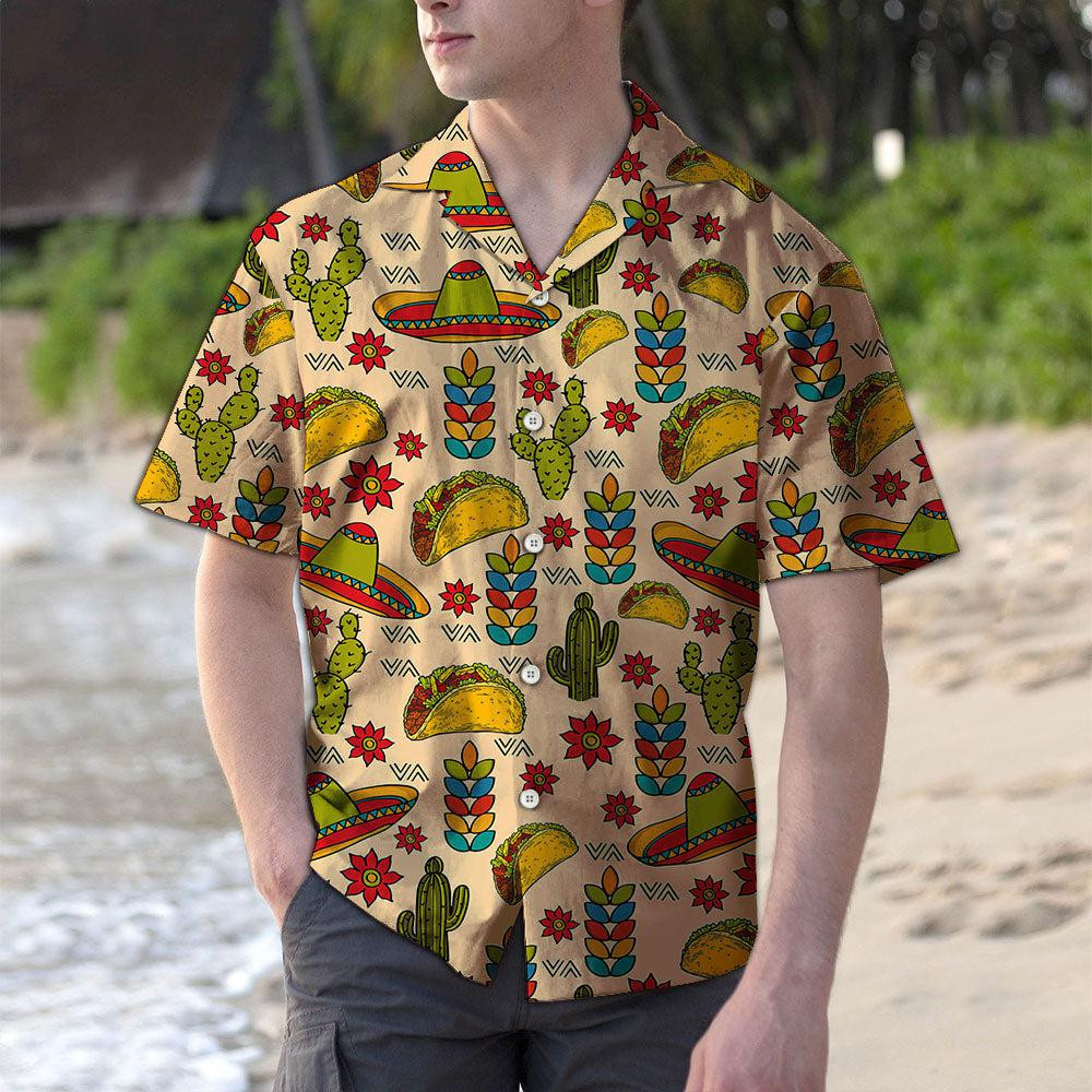 Cactus Tacos Taco Bell Pattern Hawaiian Shirt - Image 3