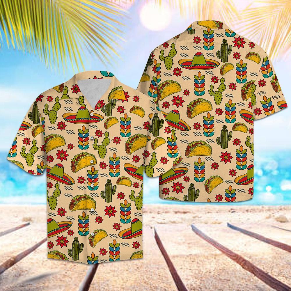 Cactus Tacos Taco Bell Pattern Hawaiian Shirt