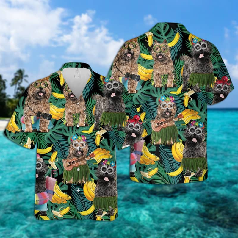 Cairn Terrier Summer Leaves Hawaiian Shirt