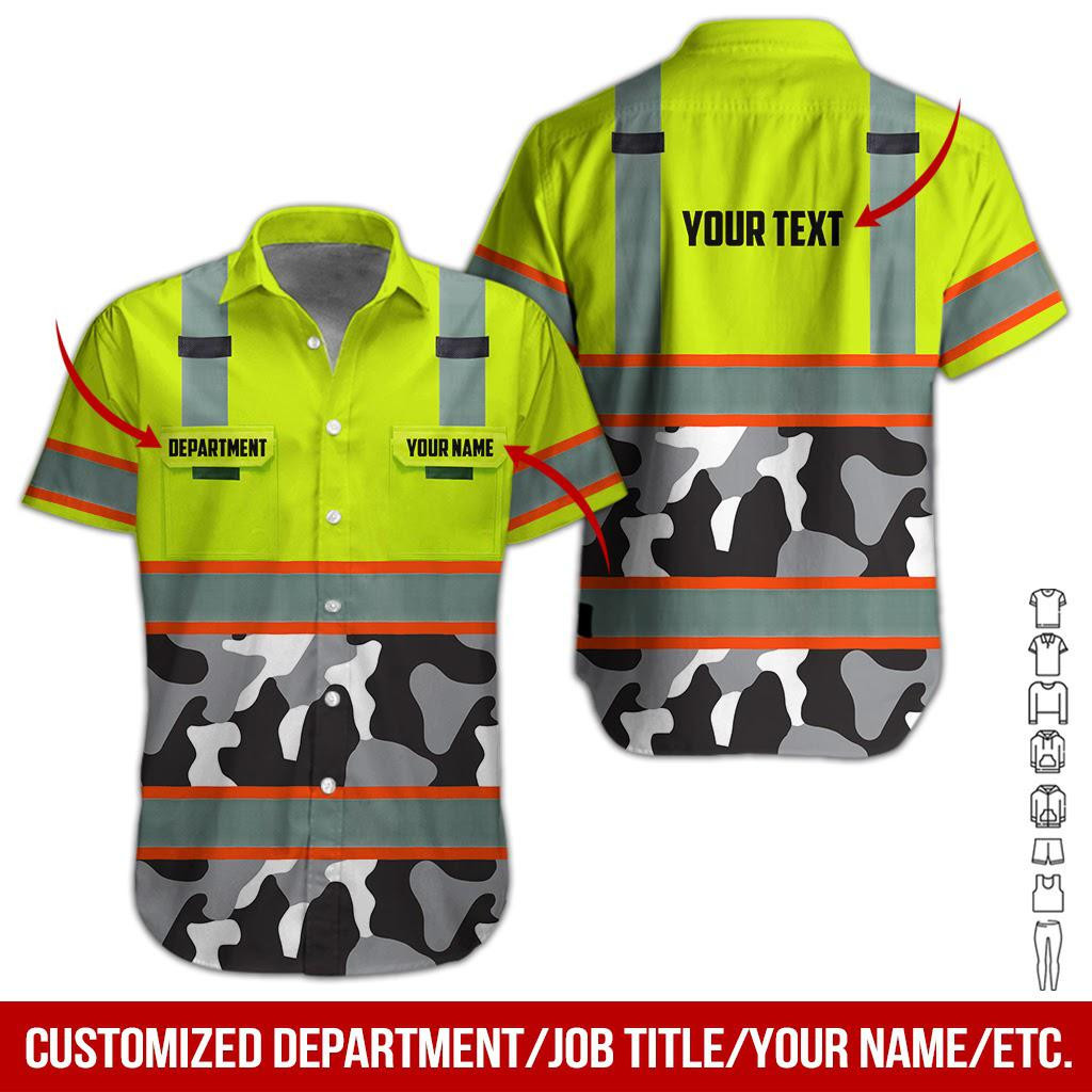 Camo Heavy Equipment Personalized Hawaiian Shirt