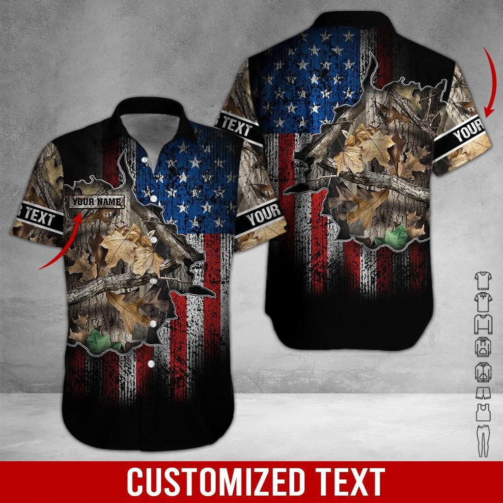 Camo Personalized Hawaiian Shirt