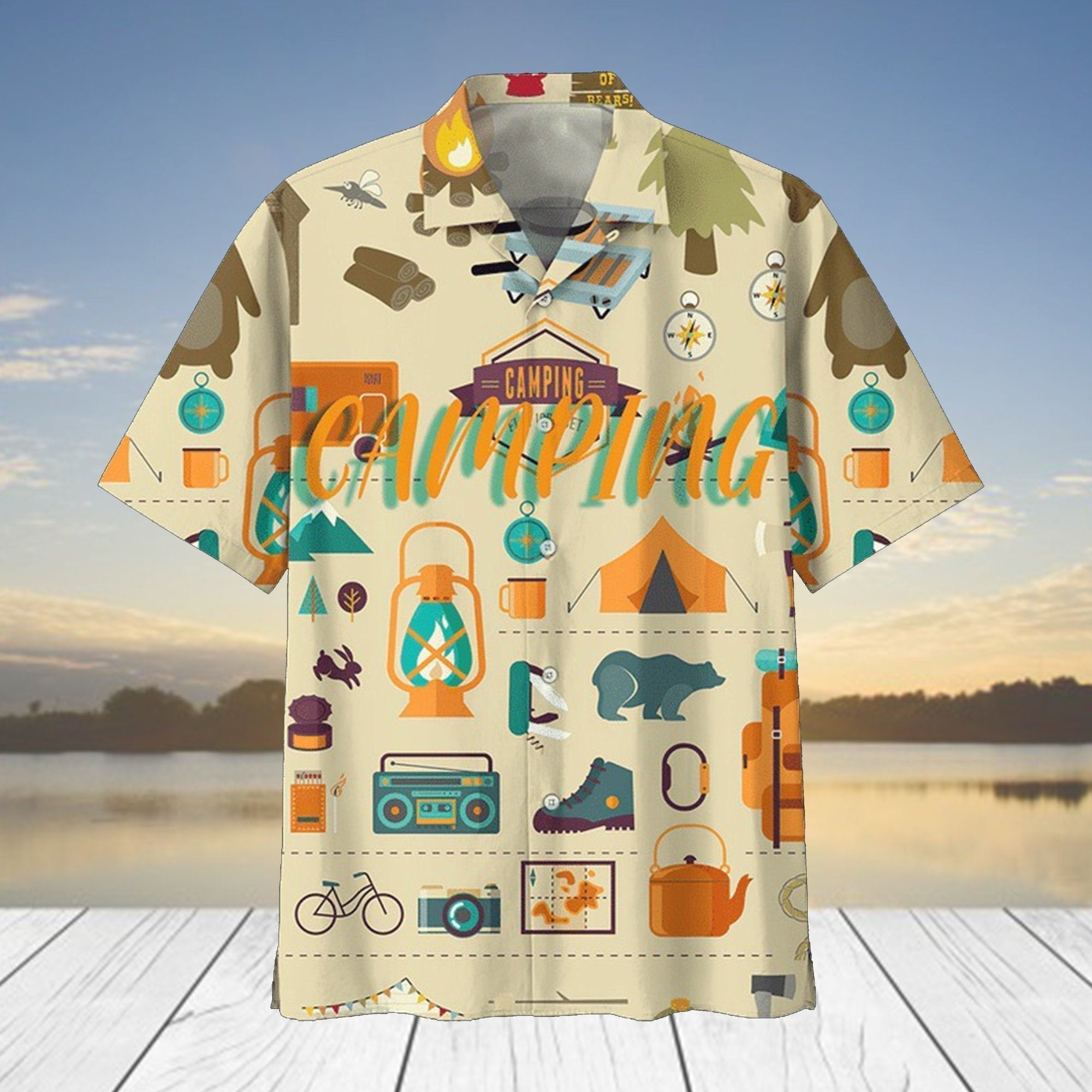 Camping Hawaiian Shirt