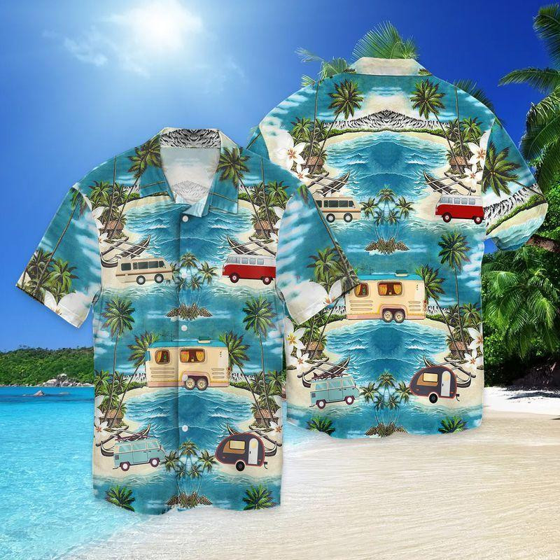 Camping Hawaiian Shirt