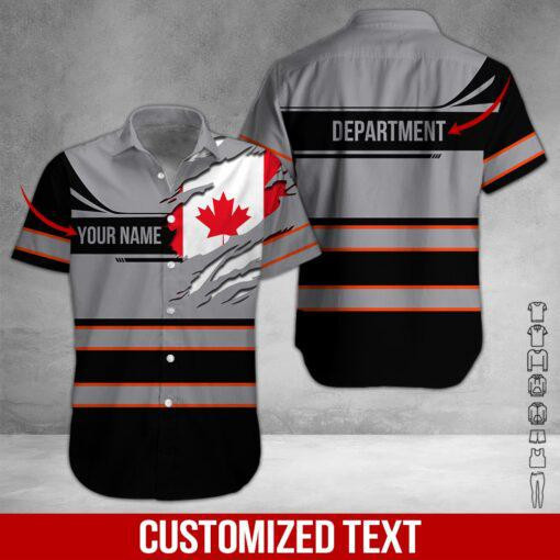 Canada Heavy Equipment Workwear Personalized & Department Hawaiian Shirt