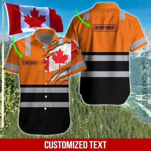 Canada Heavy Equipment Workwear Personalized & Department Hawaiian Shirt