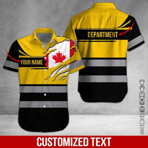 Canada Heavy Equipment Workwear Personalized & Department Hawaiian Shirt
