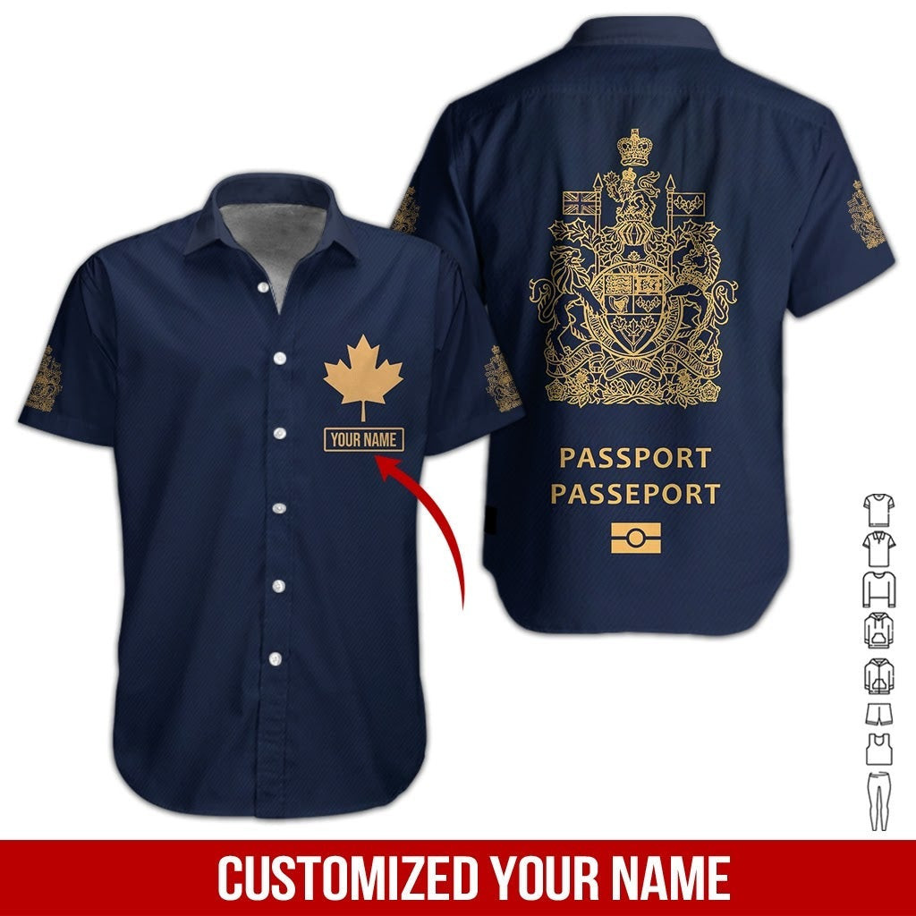 Canada Passport Personalized Style Hawaiian Shirt