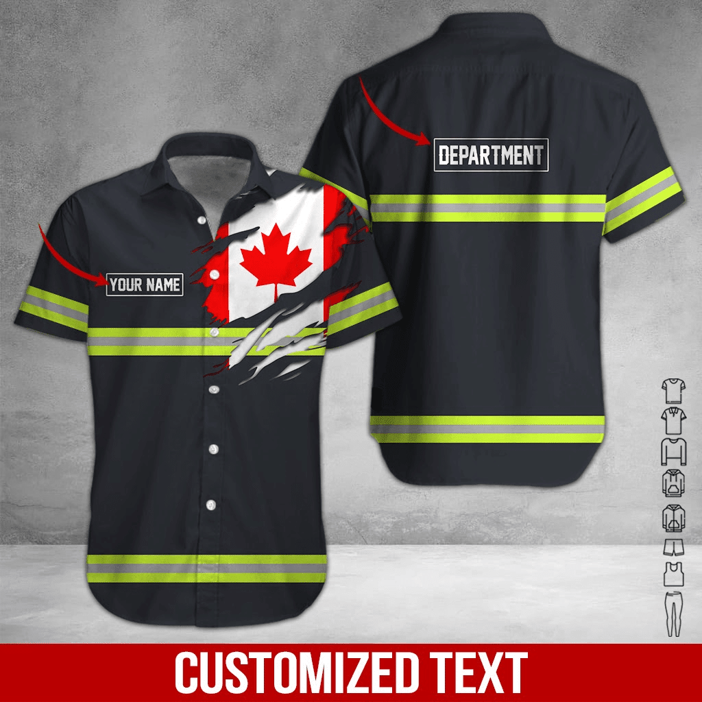 Canada Workwear Style Personalized Hawaiian Shirt