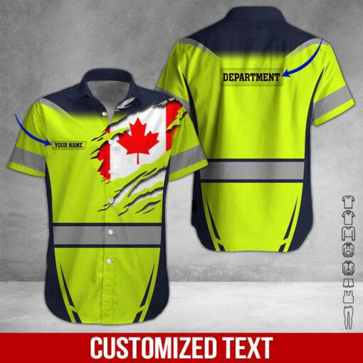 Canada Workwear Style Personalized Hawaiian Shirt