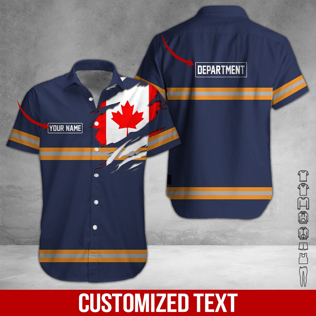 Canada Workwear Style Personalized Hawaiian Shirt