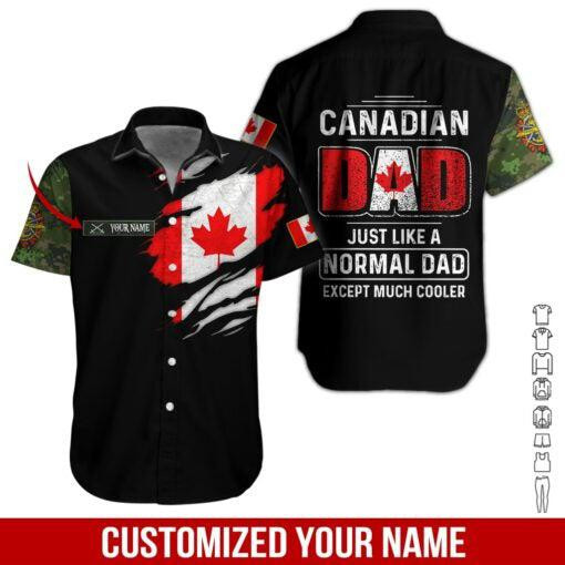 Canadian Dad Personalized Hawaiian Shirt