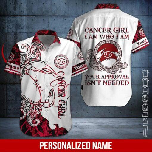Cancer Girl Personalized Hawaiian Shirt
