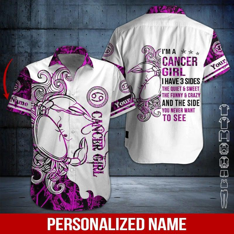 Cancer Girl Personalized Hawaiian Shirt