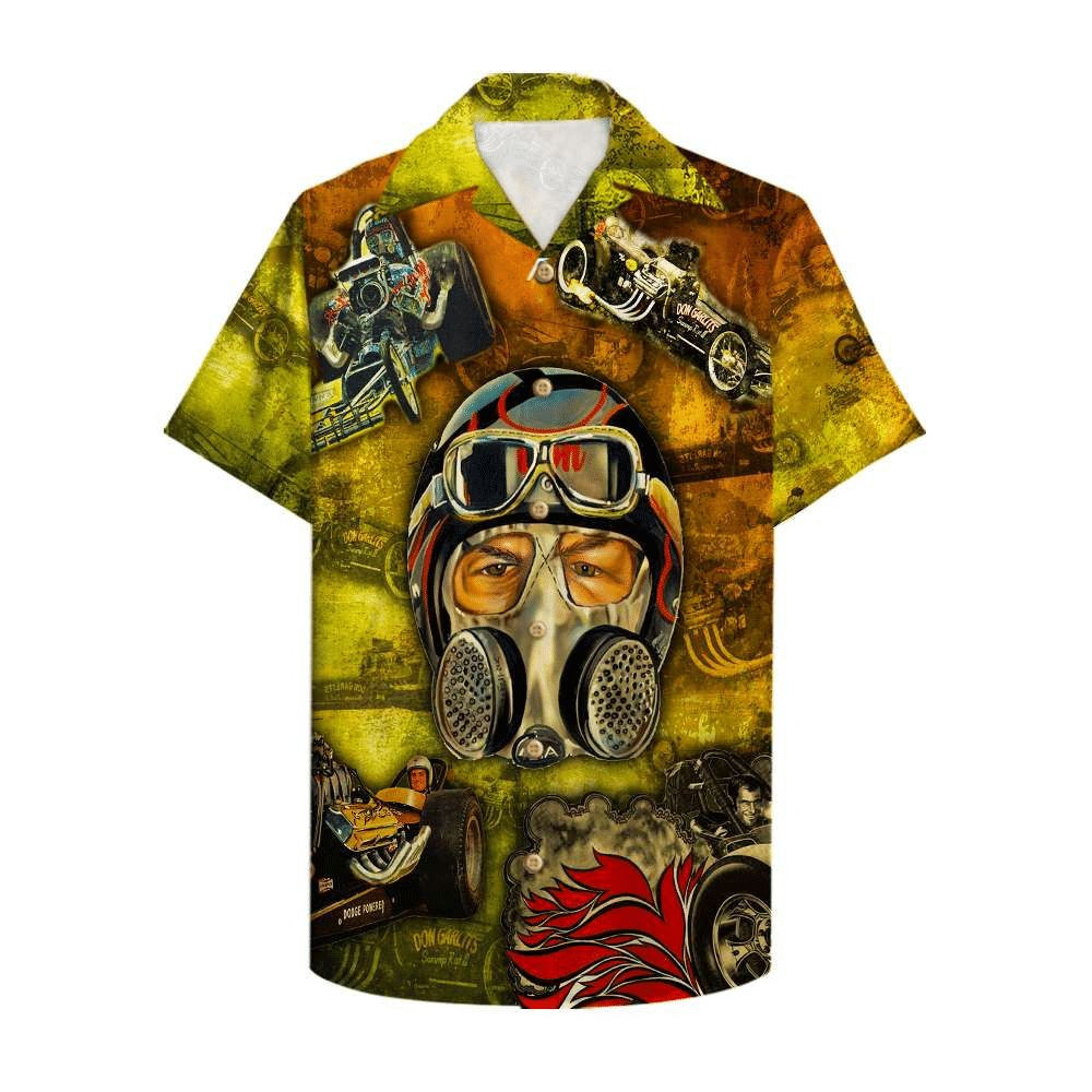 Car Racing Print Hawaiian Shirt