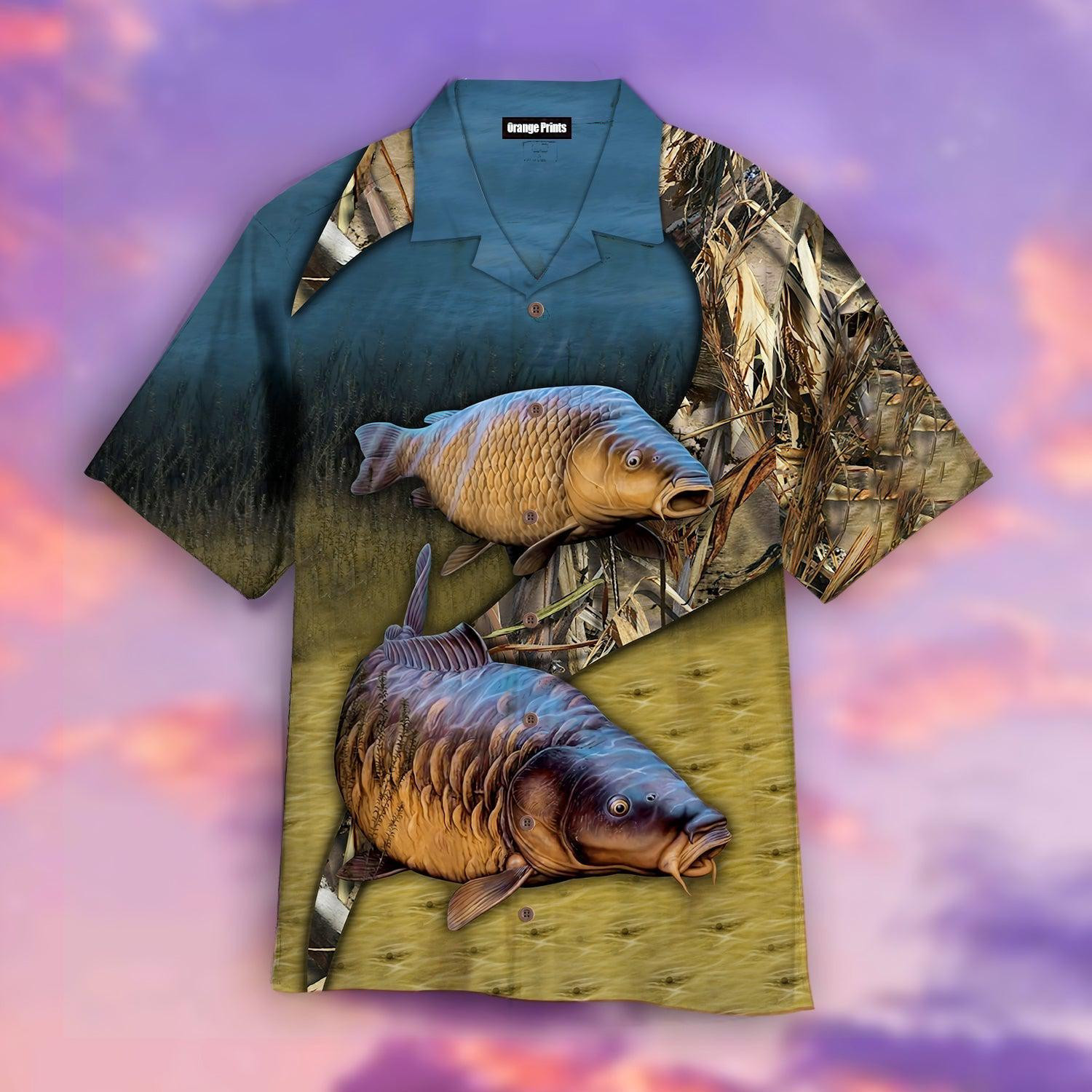 Carp Fishing Camo Hawaiian Shirt