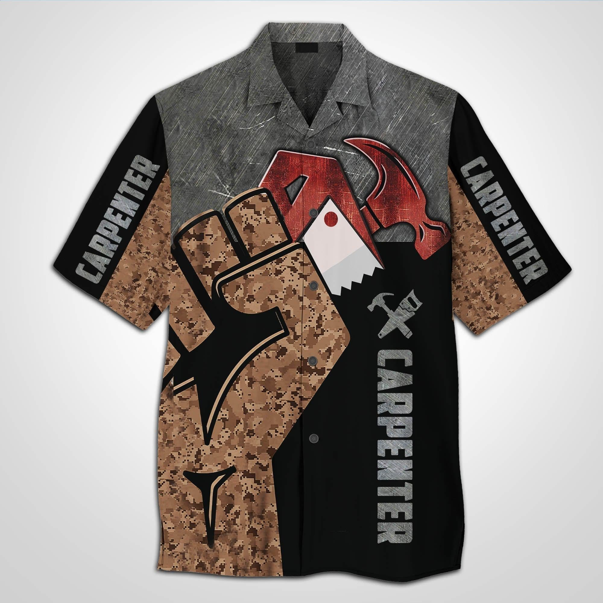 Carpenter Camo Icon Hawaiian Shirt