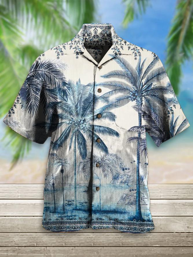 Casual Coconut Tree Hawaiian Shirt