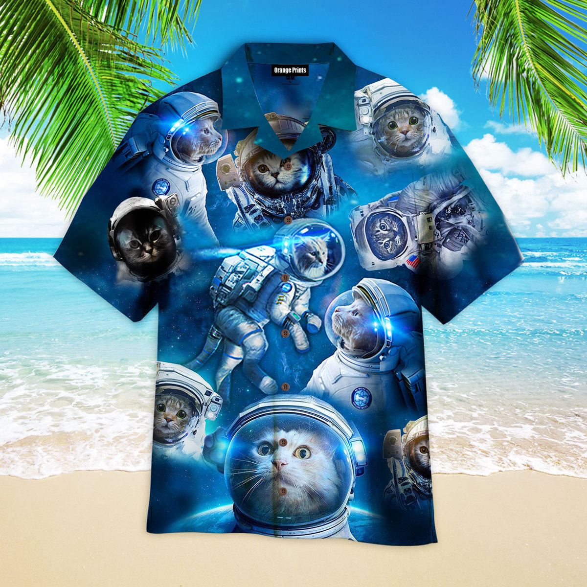 Cat Astronaut Hawaiian Shirt