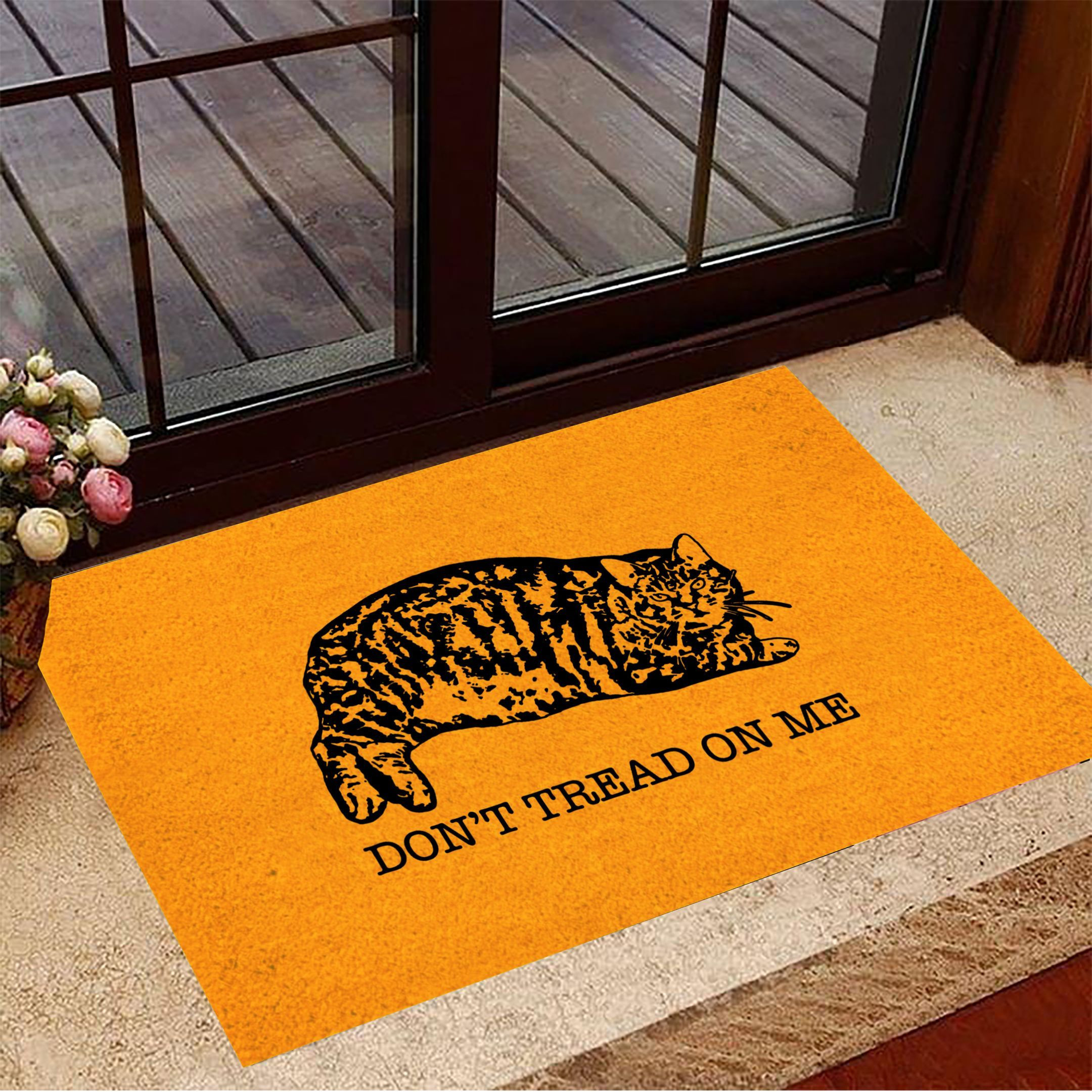 Cat Don't Tread On Me Eh Rubber Doormat Welcome Rubber Doormat Gifts For Cat Lovers