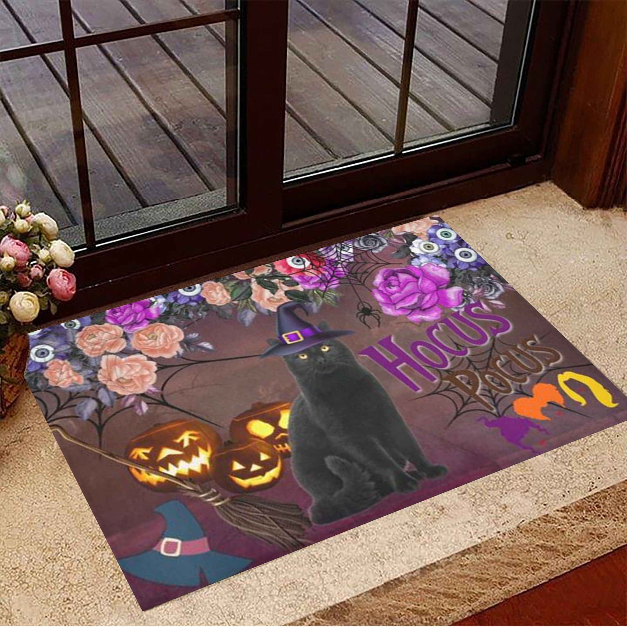 Cat Hocus Pocus Rubber Doormat Halloween Welcome Mat Gifts For Cat Lovers