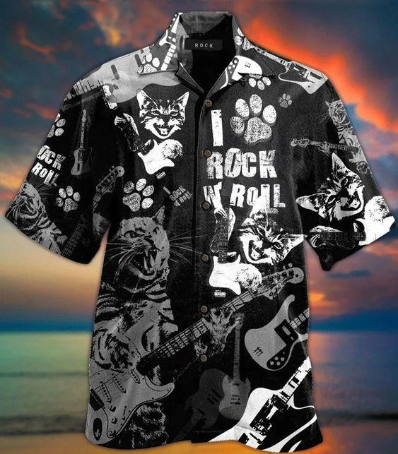 Cat I Rock N Roll Hawaiian Shirt