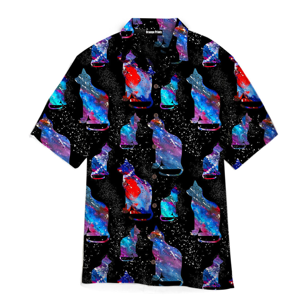 Cat In The Galaxy Hawaiian Shirt