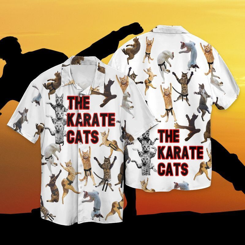 Cat Karate The Karate Cats Hawaiian Shirt