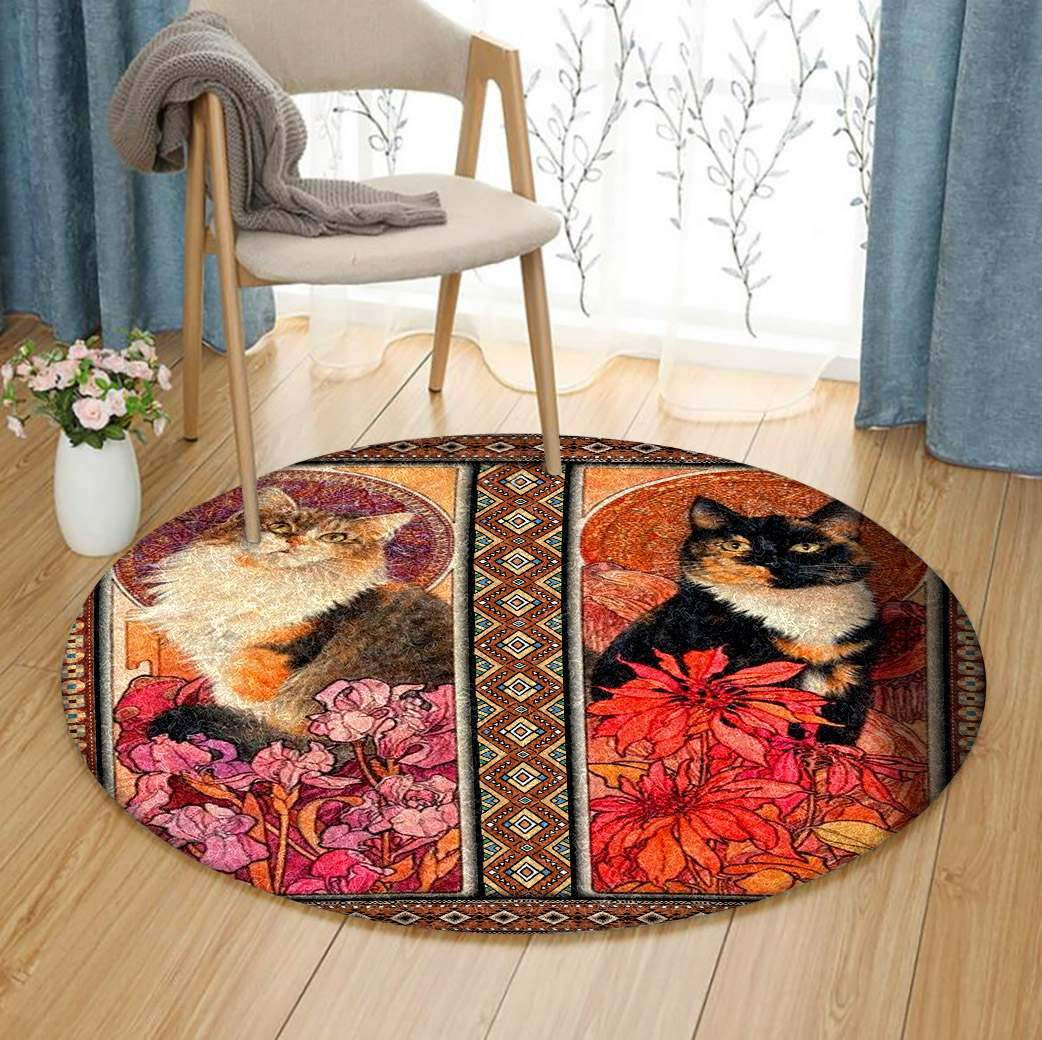 Cat Limited Edition Round Rug Carpet Bedroom Livingroom Home Decor