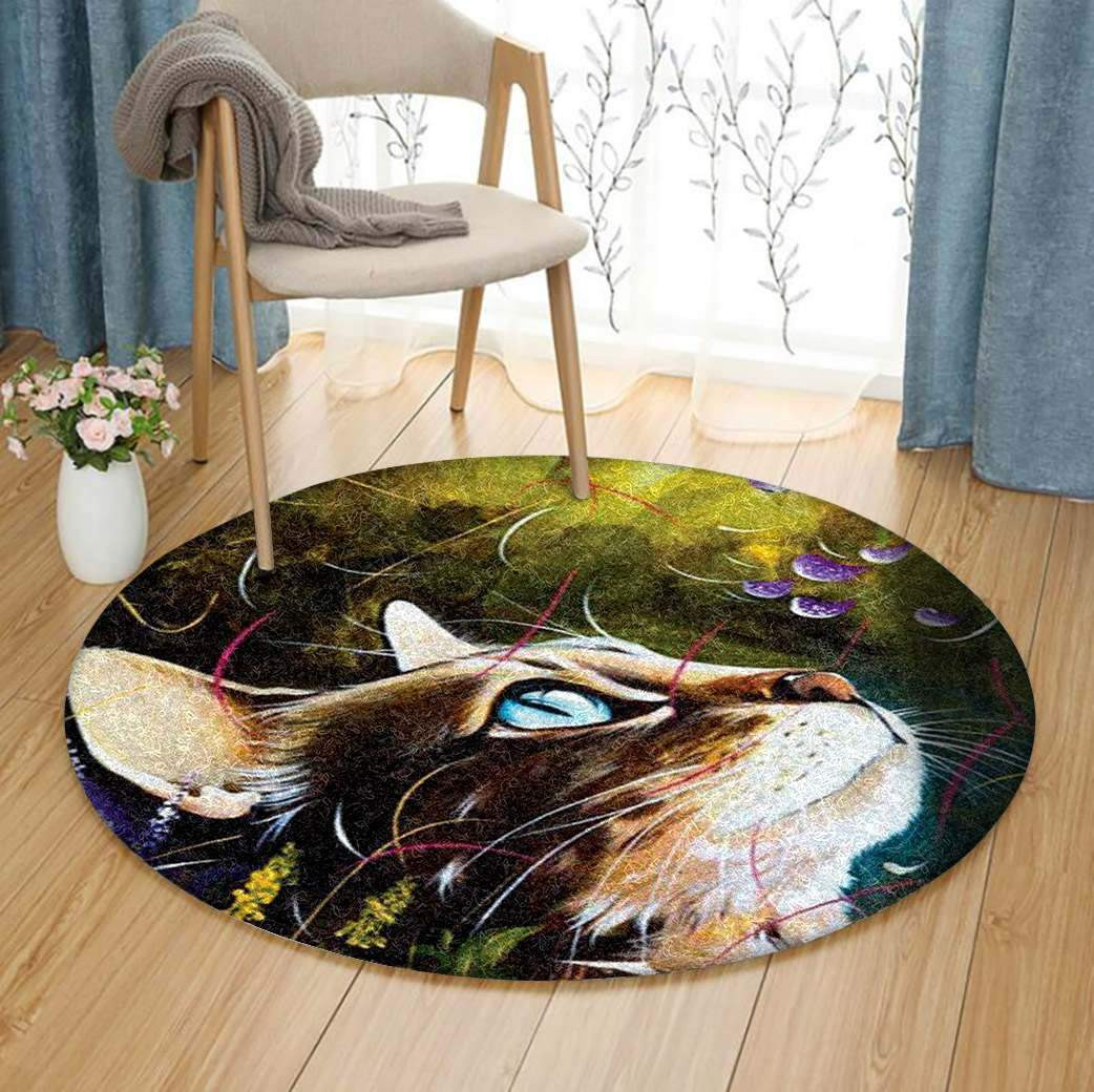 Cat Limited Edition Round Rug Carpet Bedroom Livingroom Home Decor