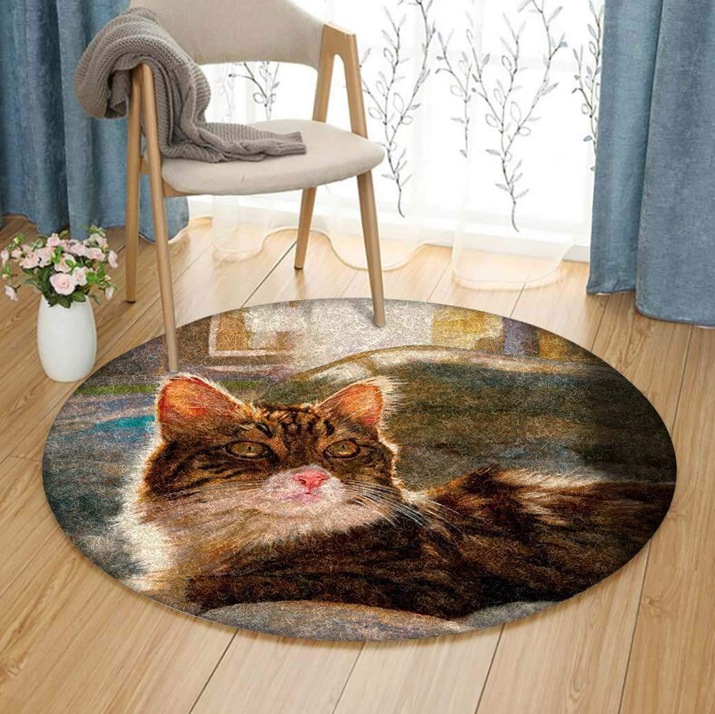 Cat Limited Edition Round Rug Carpet Bedroom Livingroom Home Decor