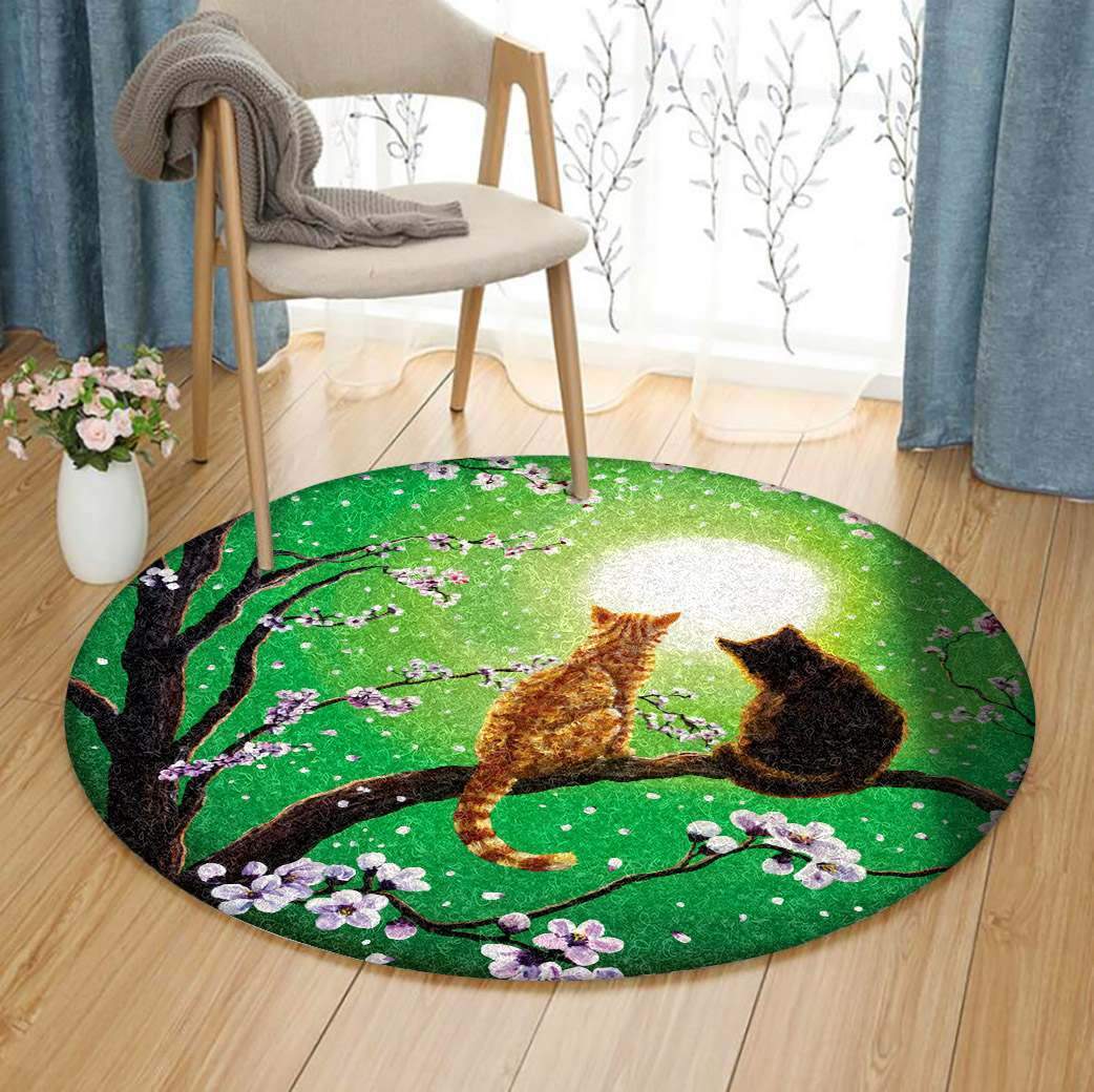 Cat Limited Edition Round Rug Carpet Bedroom Livingroom Home Decor