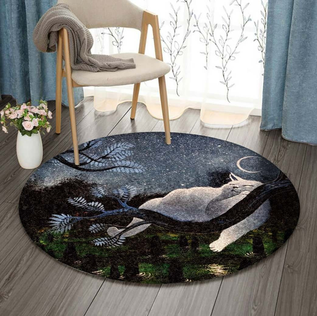 Cat Limited Edition Round Rug Carpet Bedroom Livingroom Home Decor