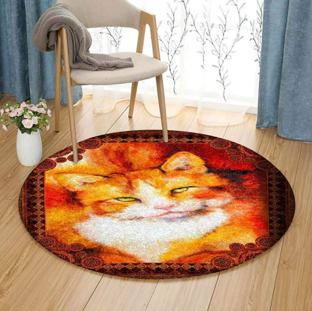 Cat Limited Edition Round Rug Carpet Bedroom Livingroom Home Decor