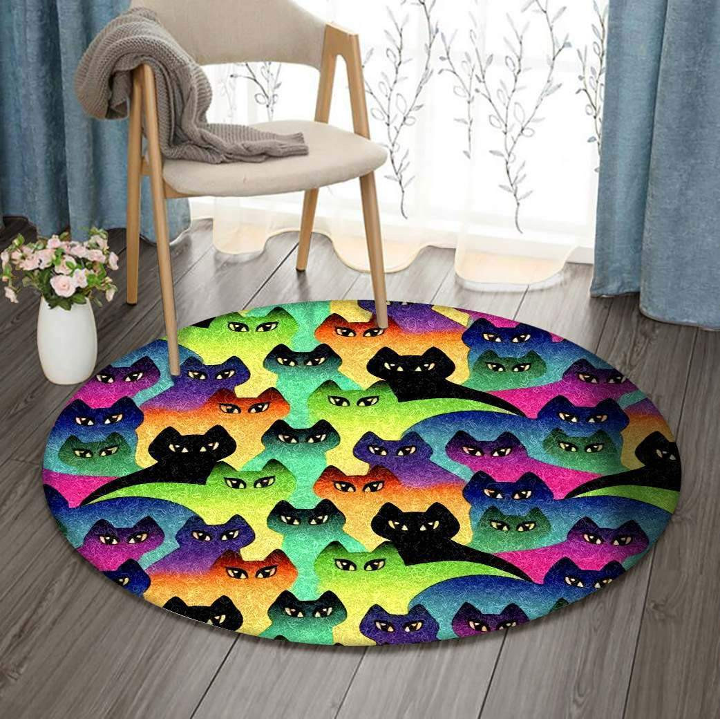 Cat Limited Edition Round Rug Carpet Bedroom Livingroom Home Decor