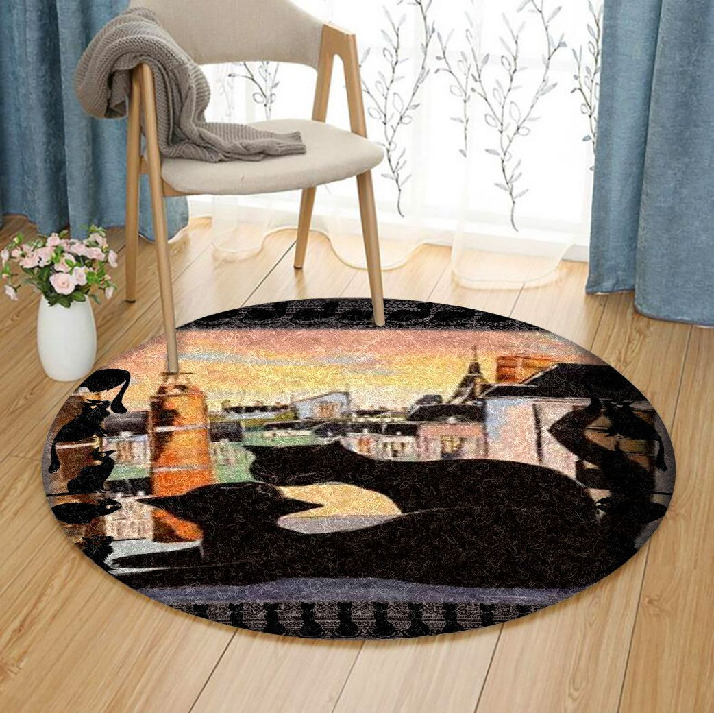 Cat Limited Edition Round Rug Carpet Bedroom Livingroom Home Decor
