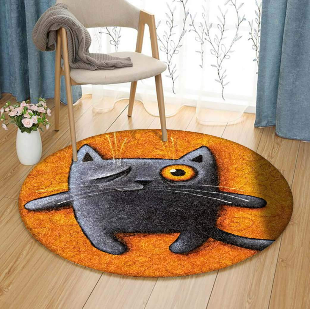 Cat Limited Edition Round Rug Carpet Bedroom Livingroom Home Decor