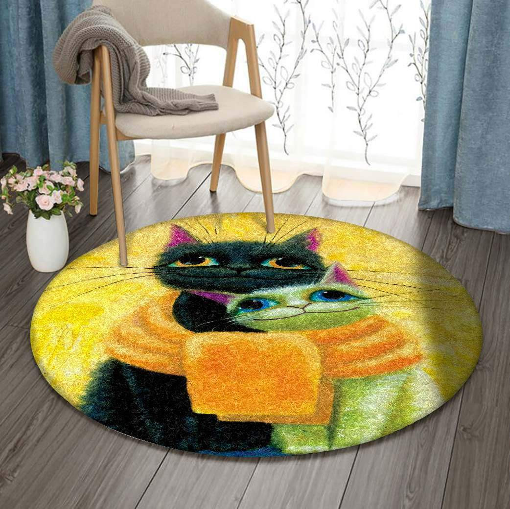 Cat Limited Edition Round Rug Carpet Bedroom Livingroom Home Decor