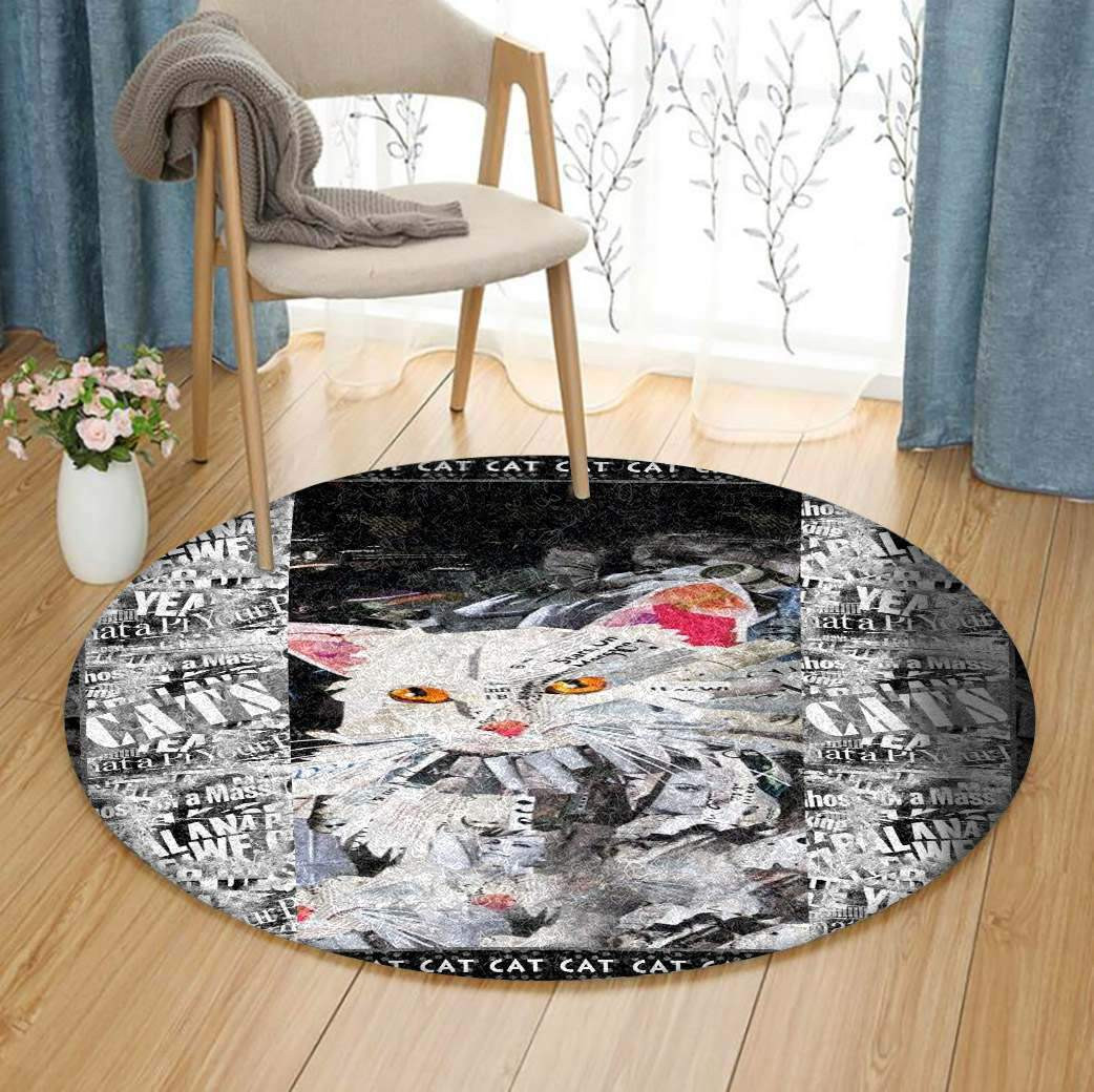Cat Limited Edition Round Rug Carpet Bedroom Livingroom Home Decor
