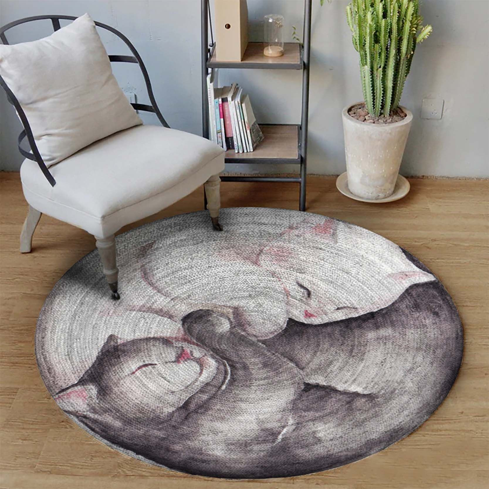 Cat Limited Edition Round Rug Carpet Bedroom Livingroom Home Decor