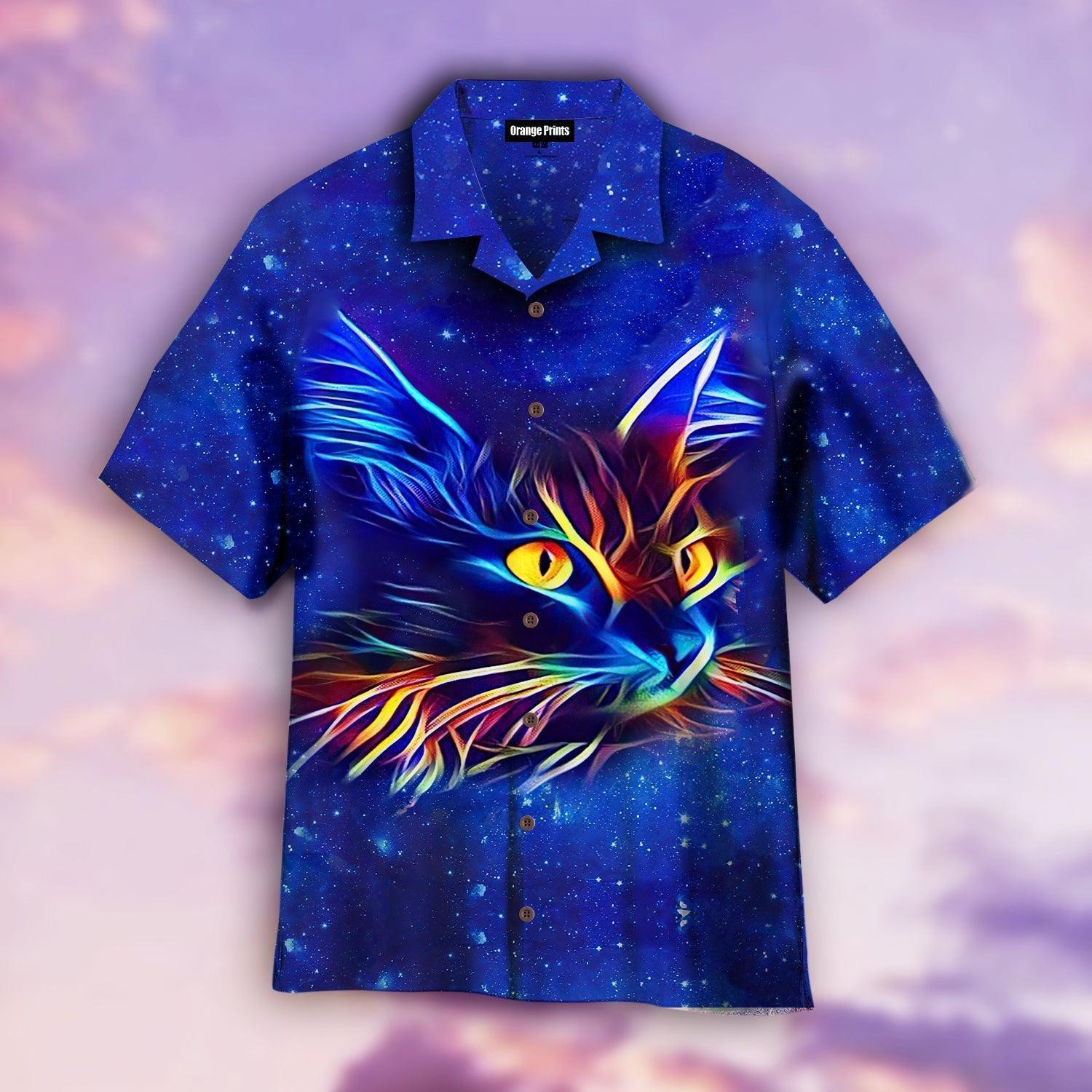 Cat Neon Hawaiian Shirt
