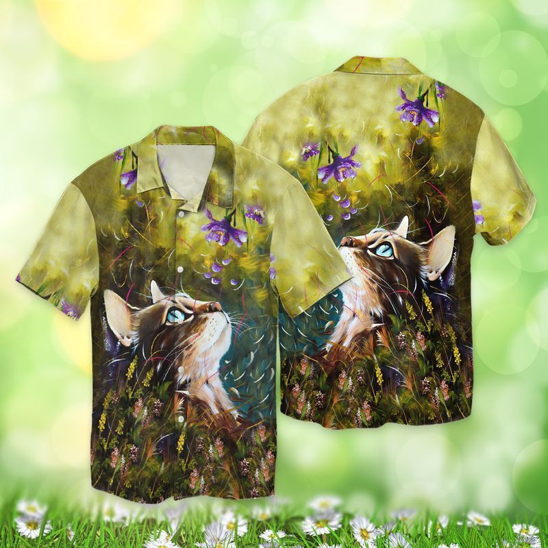 Cat Pattern Summer Hawaiian Shirt