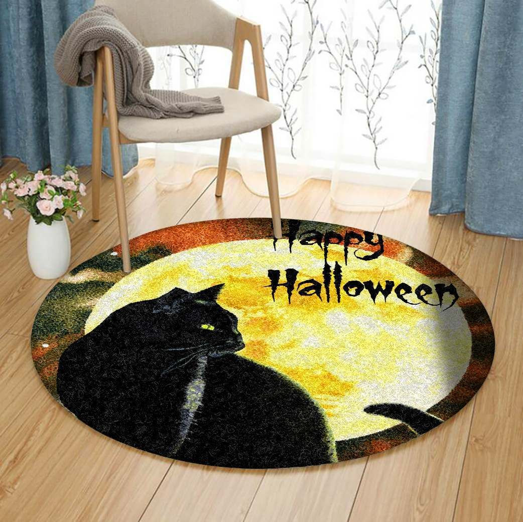 Cat Round Rug Carpet Bedroom Livingroom Home Decor