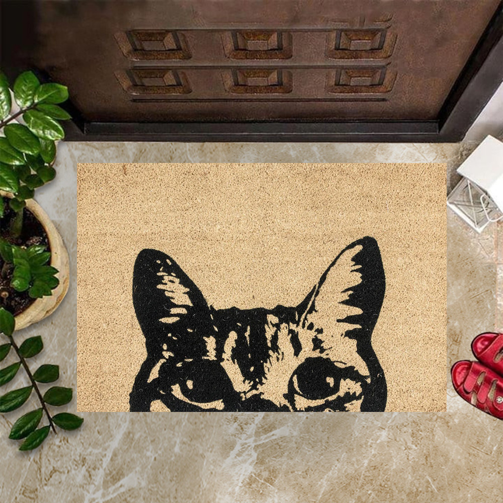 Cat Rubber Doormat Cat Lover Inside Front Door Mat Home Decoration Gift