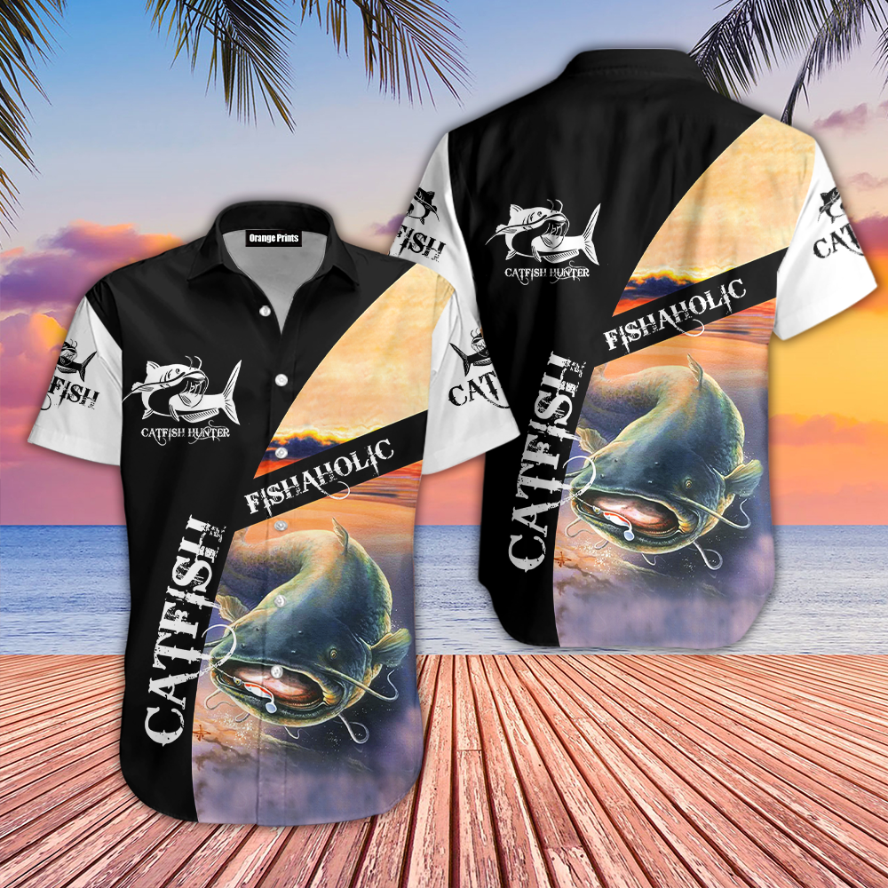 Catfish Fishaholic Fishing Hawaiian Shirt