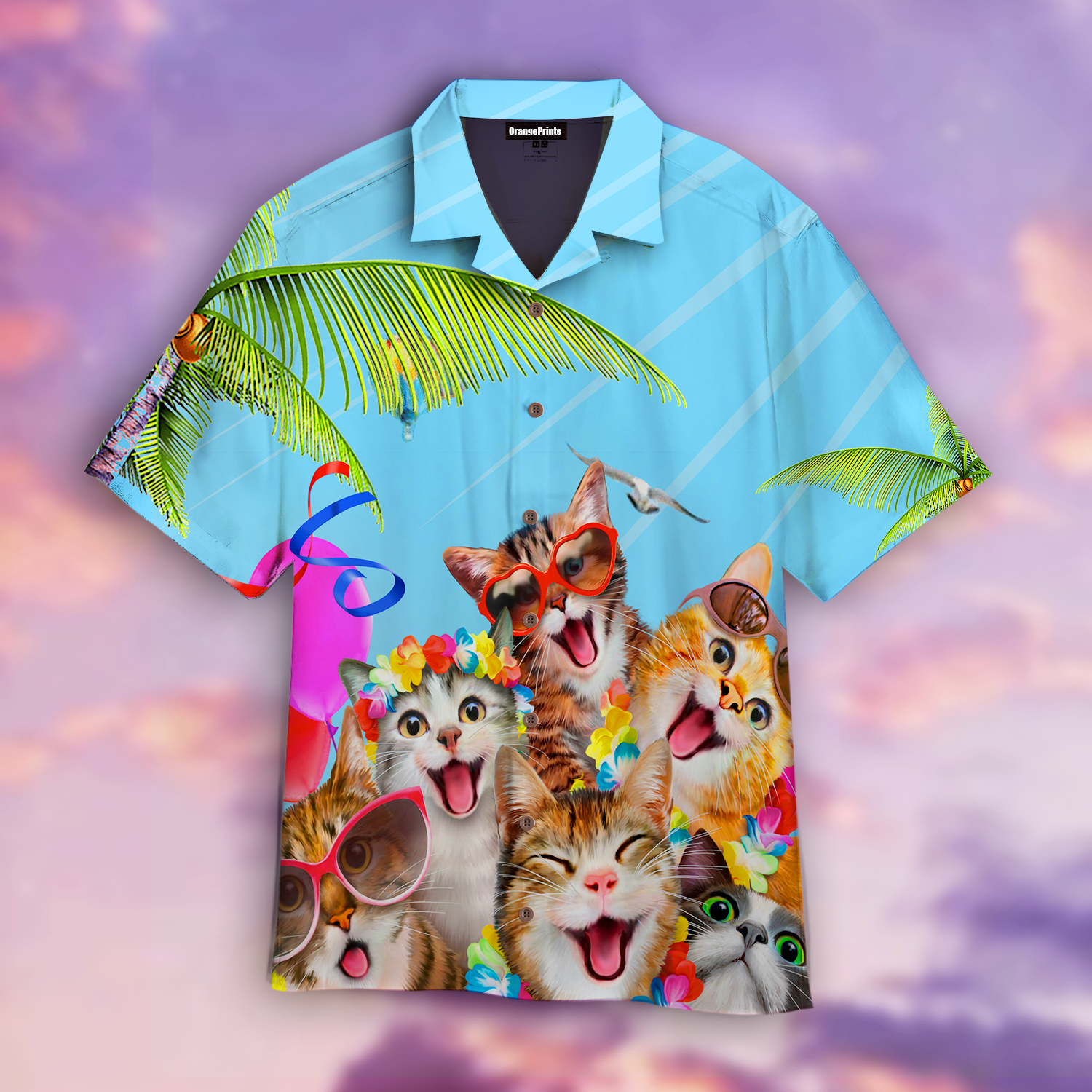 Cats Summer Beach Hawaiian Shirt