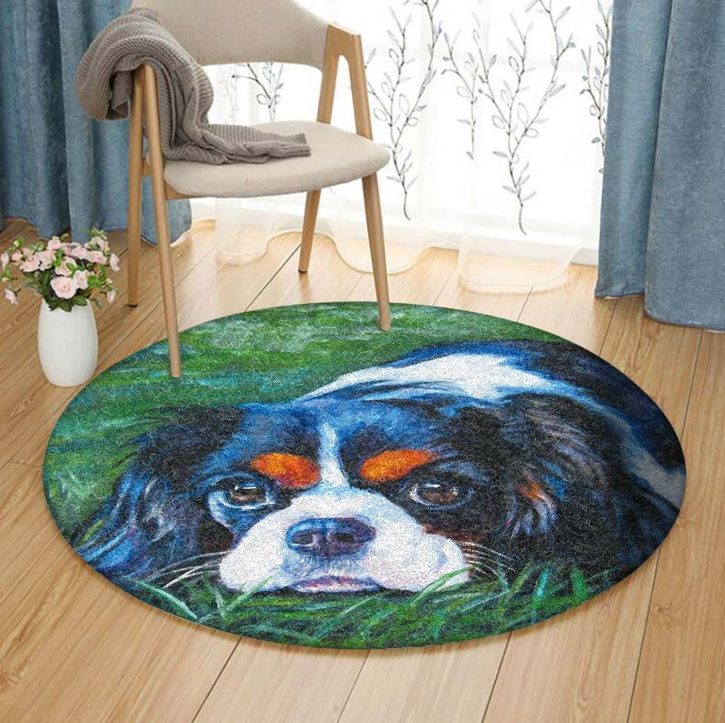 Cavalier King Charles Round Rug Carpet Bedroom Livingroom Home Decor