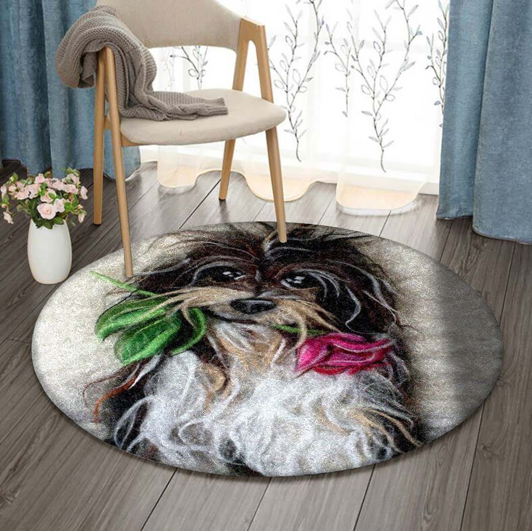 Cavalier King Charles Spaniel Round Rug Carpet Bedroom Livingroom Home Decor